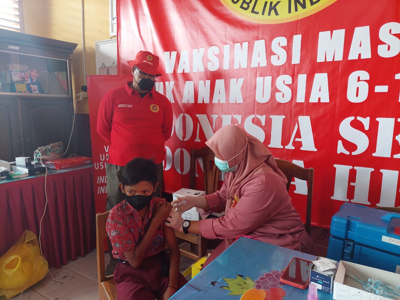 BIN Daerah Lampung Perdana Melaksanakan Vaksinasi Untuk Anak Usia 6-11 Tahun di Provinsi Lampung