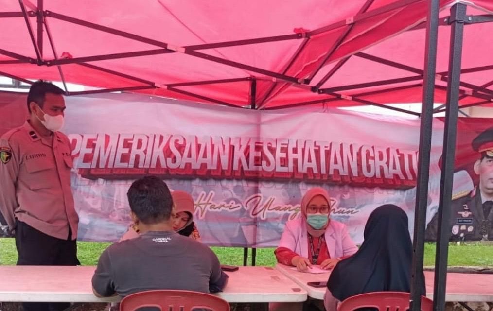 Peduli Masyarakat, Biddokkes Polda Lampung Gelar Cek Kesehatan Gratis di Bulan Ramadhan